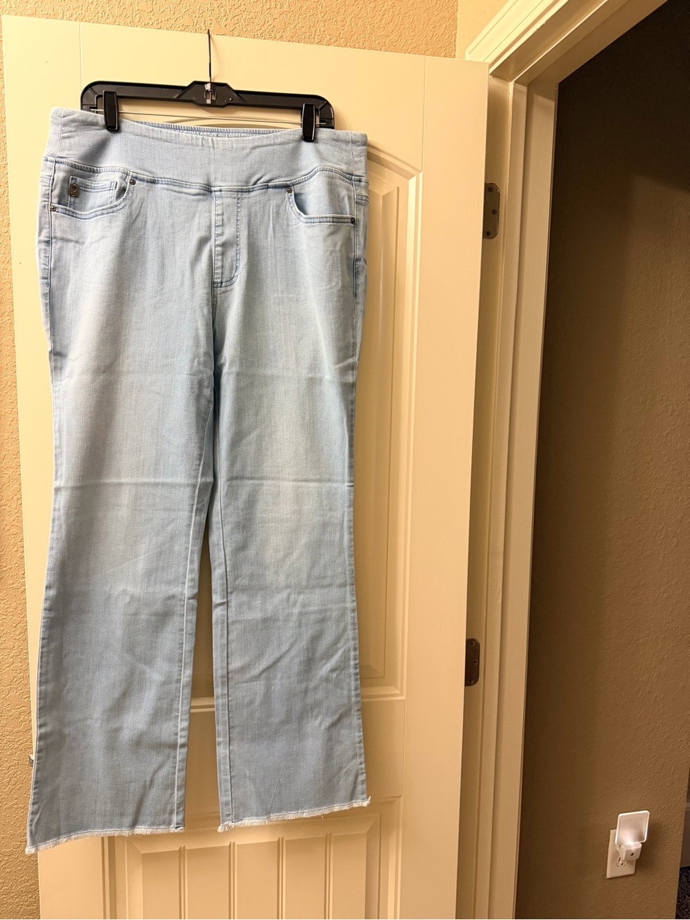 ravel Light Blue Wide-Leg Stretch Denim Jeans